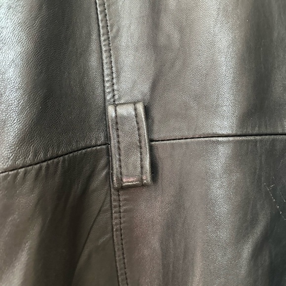 Charles Klein  Men's  L Black Genuine Soft  Leather Blazer Zip Front Jacket Coat - Picture 7 of 11